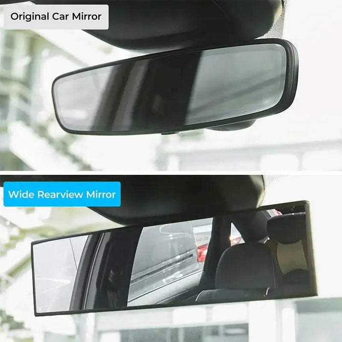 Joytutus 11.81 Inch Universal Panoramic Convex Rearview Mirror, Auto Parts Accessories for Car SUV Trucks, High-Quality Glass, Anti-Fall Design, Reversible for Passengers, Easy Installation, Wider View for Safer Drives, Car Stuff