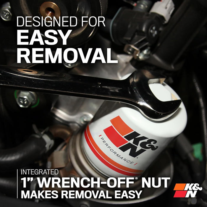 Premium Oil Filter: 20,000 Mile Engine Protection with Wrench off Nut: Compatible with Select 1990-2023 INFINITI/MAZDA/NISSAN/SUBARU Vehicle Models (See Description for Select Models), HP-1008
