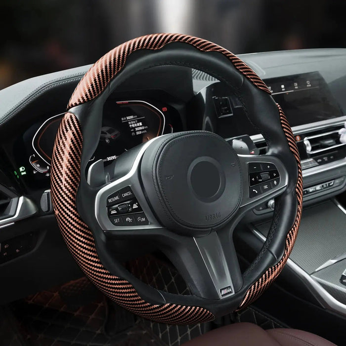 Car Steering Wheel Cover, Non Slip Design Steering Wheel Protector, Universal Car Steering Wheel Cover for 15 Inch, Decor Gadgets, Car Accessories, Men Gifts, Car Essentials, Vehicle, for Racing anti Slip Sport All Season Use