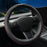 Nappa Leather Ultra-Thin Steering Wheel Cover, for Tesla Model 3/Y Steering Wheel Cover, Non-Slip Design and Interior Modification of Car Accessories （Black and Red）