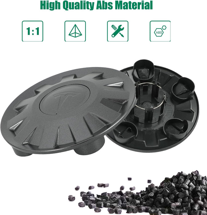 4 Pack Wheel Center Cap for Model 3 2024 Highland Wheel Hub Cover Wheel Center Cap Kit Model 3 Center Replacement Exterior Accessories,Matte Black