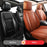 Premium Waterproof Nappa Leather Car Seat Covers Full Set – Universal Fit Seat Covers for Cars, SUVs & Trucks – 5 Seat Automotive Interior Protector, Brown