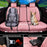 Car Seat Covers Full Set, Seat Covers for Cars, Pink Car Seat Protector Waterproof, Nappa Leather Car Seat Cushion, Car Seat Covers Front Seats and Back Fit for Most Cars
