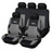 Car Seat Covers for 5 Seats Universal, Fabric Breathable Car Front & Rear Seat Protectors, with Tire Track Details, Airbag Compatible, Full Protection, Fits Most Cars Trucks Vans Suvs, Red Vehicle Seat Covers, Truck Accessories, Car Interior Accessories