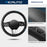 Massage Steering Wheel Cover, Black Football Pattern Material Spliced Leather Car Steering Wheel Protector, Car Interior Accessories, Universal Fit 14.5"-15.5" for Cars, Trucks, Van, SUV