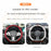 Leather 5D Universal Steering Wheel Cover with Centering Mark Quick Install Non Slip Breathable Ultra Thin Fit for All Seasons Automotive Accessory White Premium Quality Wheel Cover for GMC