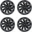Hubcap Wheel Cover Replacement Compatible with 2017-2023 Model 3 R18 Aero Hub，Uberturbine Style Wheel Rim Protector ABS Kit Accessories Improvement -Set of 4 without Center Stickers（18-Inch Black）