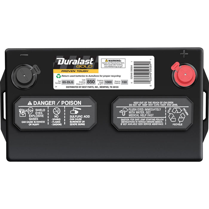 Duralast Gold Battery BCI Group Size 65 850 CCA 65-DLG