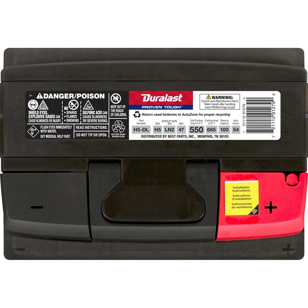 Duralast Battery BCI Group Size H5 550 CCA H5-DL