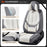 **Universal Waterproof Nappa Leather Car Seat Covers Full Set for 5 Seats – Luxury Seat Protectors with Head Pillows, Airbag Compatible, Universal Fit for Cars, SUVs & Trucks, Gray & White*