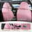 Universal Car Seat Covers Full Set – Waterproof Nappa Leather Seat Covers for Cars, SUVs & Trucks, Luxury Interior Protection with Head Pillows, Pink
