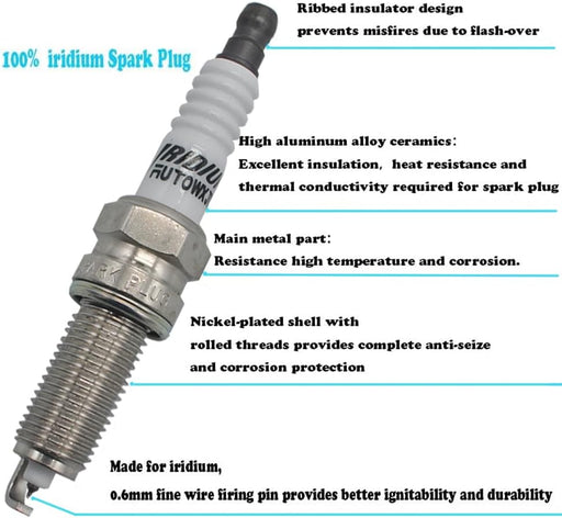 Iridium Spark Plug 6Pcs Replace LKR7DIX-11S 93175