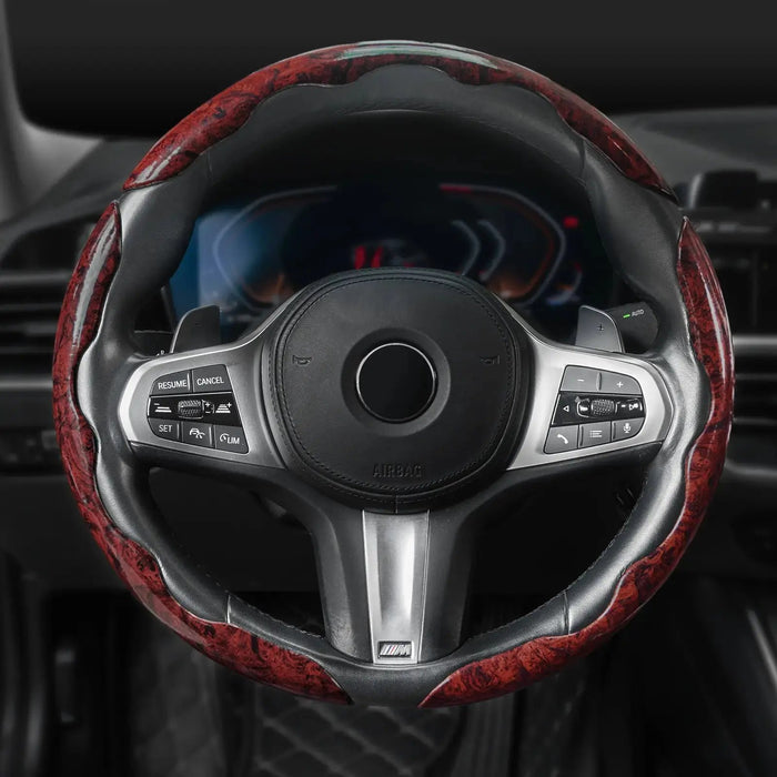 Car Steering Wheel Cover, Non Slip Design Steering Wheel Protector, Universal Car Steering Wheel Cover for 15 Inch, Decor Gadgets, Car Accessories, Men Gifts, Car Essentials, Vehicle, for Racing anti Slip Sport All Season Use