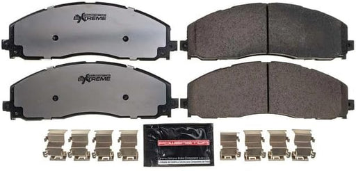 Front Brake Pads for Ford F-250 Super Duty 2012-22 |F-350 Super Duty 2012-22 |F-450 Super Duty 2013-16 - Z36 Truck & Tow Carbon-Fiber Ceramic Brake Pads with Installation Hardware, Z36-1680