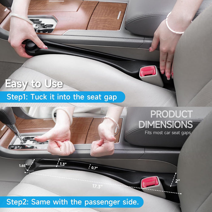 Car Seat Gap Filler Organizer 2Pack Soft Foam 3IN1 Multifunctional