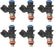 Fuel Injectors 0280158233 Compatible with 2011-2017 Chrysler 200/300 Dodge Challenger Charger Jeep Grand Cherokee Wrangler Ram 1500/2500/3500 3.6L Replaces 05184085AC 4 Holes