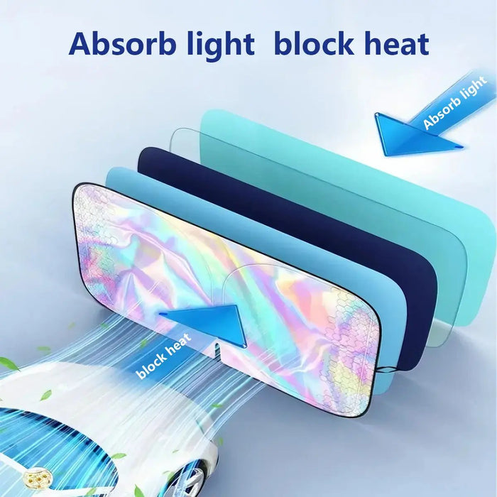 Foldable Anti-Uv Windshield Sunshade for Sedan Suvs - Quick Setup & Smart Design - Blocks Sun Heat UV - Adjustable Size - Perfect Winter Gift - Automotive Exterior Accessories for Men & Women Summervibes Tiktokshopspringglowup
