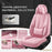 Universal Car Seat Covers Full Set – Waterproof Nappa Leather Seat Covers for Cars, SUVs & Trucks, Luxury Interior Protection with Head Pillows, Pink