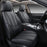 Seat Covers Full Set, Black Seat Covers for Cars 5 Seats, Car Seat Protector, Waterproof Nappa Leather Car Seat Cushion, Front and Rear Car Seat Cover Fit for Most Sedans SUV Pick-Up Truck