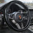 Leather Steering Wheel Cover Universal 15 Inch – Premium Anti-Slip Car Steering Wheel Cover for Cars, SUVs & Trucks – Soft Genuine Leather, Black with Red Stitching