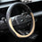 Premium Microfiber Leather Steering Wheel Cover 15 Inch Universal Fit – Anti-Slip, Breathable Car Steering Wheel Protector