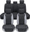 2Pcs Front Car Seat Covers Leather Water Proof Seat Protector Universal Fit for Most Cars Suvs and Trucks Black