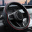 Premium Microfiber Leather Steering Wheel Cover for Cars – Universal 14.5–15 Inch, Non-Slip Interior Grip, Black
