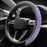 Nappa Leather Steering Wheel Cover, Elegant Diamond Checkered Design, Non-Slip Wear-Resistant, Enhance Driving Comfort,