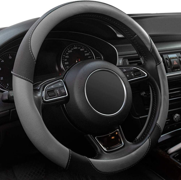 Black Microfiber Steering Wheel Cover 14.5–15"