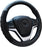 Leather Steering Wheel Cover for Cars – Universal 15 Inch Non-Slip Breathable Microfiber Grip, Soft Comfortable Auto Steering Wheel Protector, Red