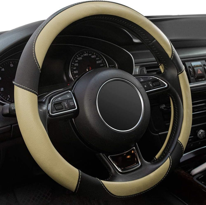 Black Microfiber Steering Wheel Cover 14.5–15"