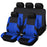 Car Seat Covers for 5 Seats Universal, Fabric Breathable Car Front & Rear Seat Protectors, with Tire Track Details.