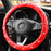 Luxury Red Rhinestone Steering Wheel Cover – Soft Leather, Anti-Slip Grip, Universal 15 Inch Fit for Cars, SUVs, Vans & Trucks