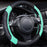 Premium Universal Sport Steering Wheel Cover 14.5-15 Inch – Soft Microfiber Leather, Anti-Slip Grip, Comfortable Fit for Most Cars, SUVs & Trucks – Black & Yellow