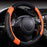 Premium Universal Sport Steering Wheel Cover 14.5-15 Inch – Soft Microfiber Leather, Anti-Slip Grip, Comfortable Fit for Most Cars, SUVs & Trucks – Black & Yellow